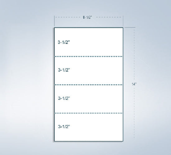8-1/2 x 14" 24# Perforated Paper, 3 Horz. perf @ 3-1/2 & 10-1/2"