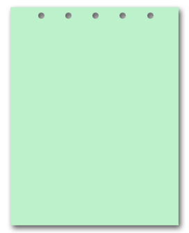 Green Paper With 5 Holes on Top