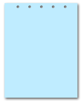 Blue Paper With 5 Holes on Top