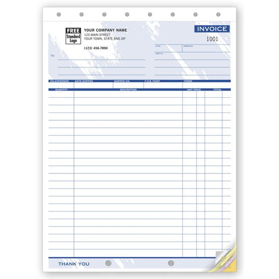 Shipping Invoice, 8 1/2 X 11"