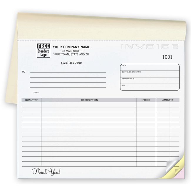 Invoice - Classic Small Lined Booked