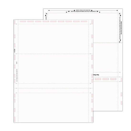 8 1/2″ x 11″ Pressure Seal Form, blank, C Fold