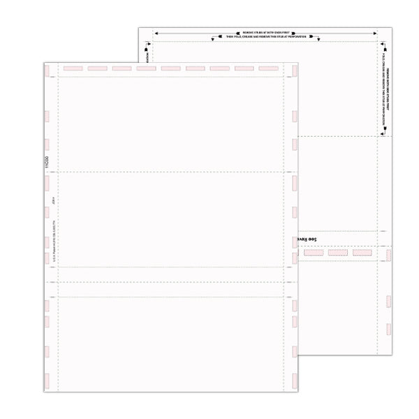 8 1/2″ x 11″ Pressure Seal Form, blank, C Fold