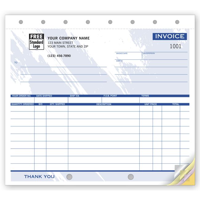 Small Shipping Invoices, 8 1/2 X 7"