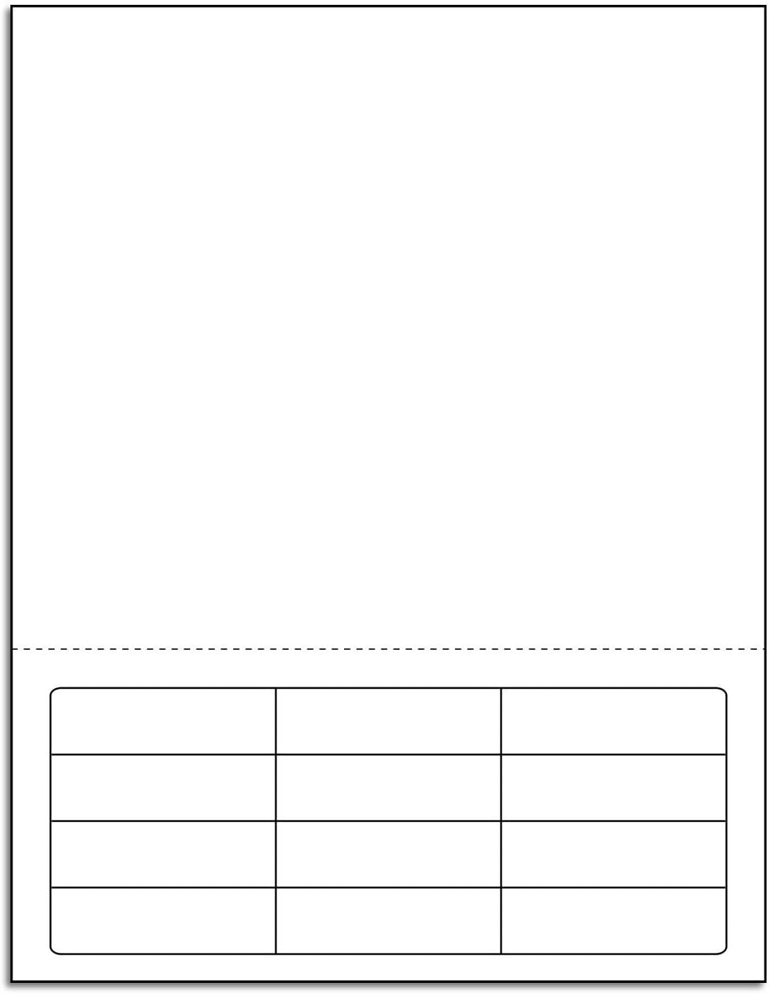 Integrated Label, 12 Labels, 2-1/2" x 3/4", Centered On The Bottom