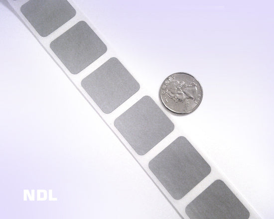 1" x 1" Silver Square Scratch Off Label Stickers