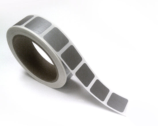 1" x 1" Silver Square Scratch Off Label Stickers