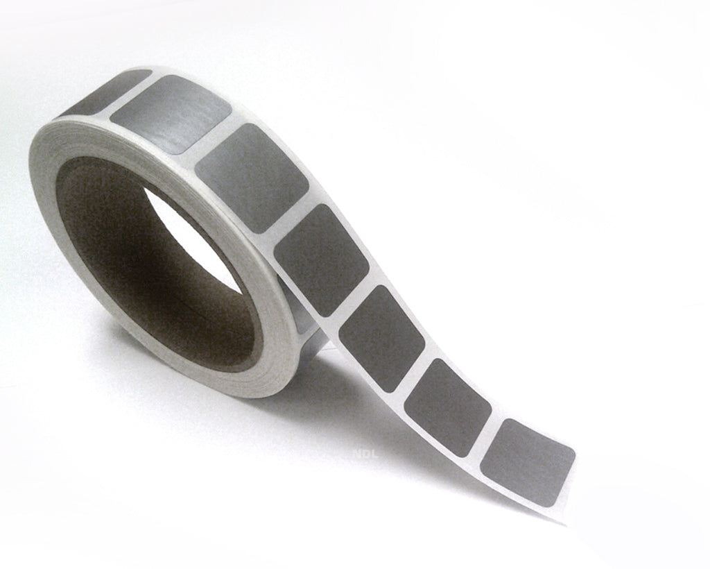 1" x 1" Silver Square Scratch Off Label Stickers