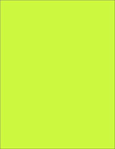 8-1/2 x 11" Letter, 67 Lb. Cover Card Stock, Lime