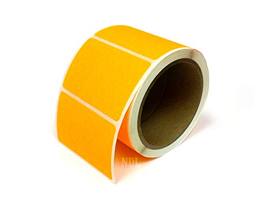 Rectangle Inventory Color Coding Labels - Orange - 3 x 2