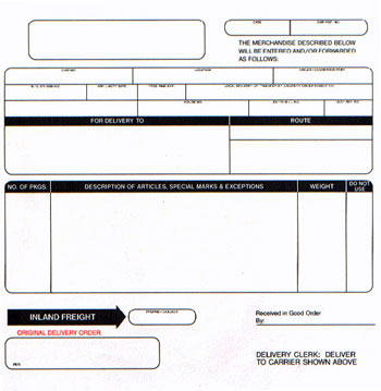 9-1/2 x 8-1/2" 5 Part Continuous Delivery Order Forms