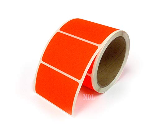 Rectangle Inventory Color Coding Labels - Red - 3 x 2