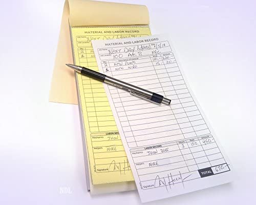 Compact Material & Labor Records, 4 1/4 x 8 1/4"
