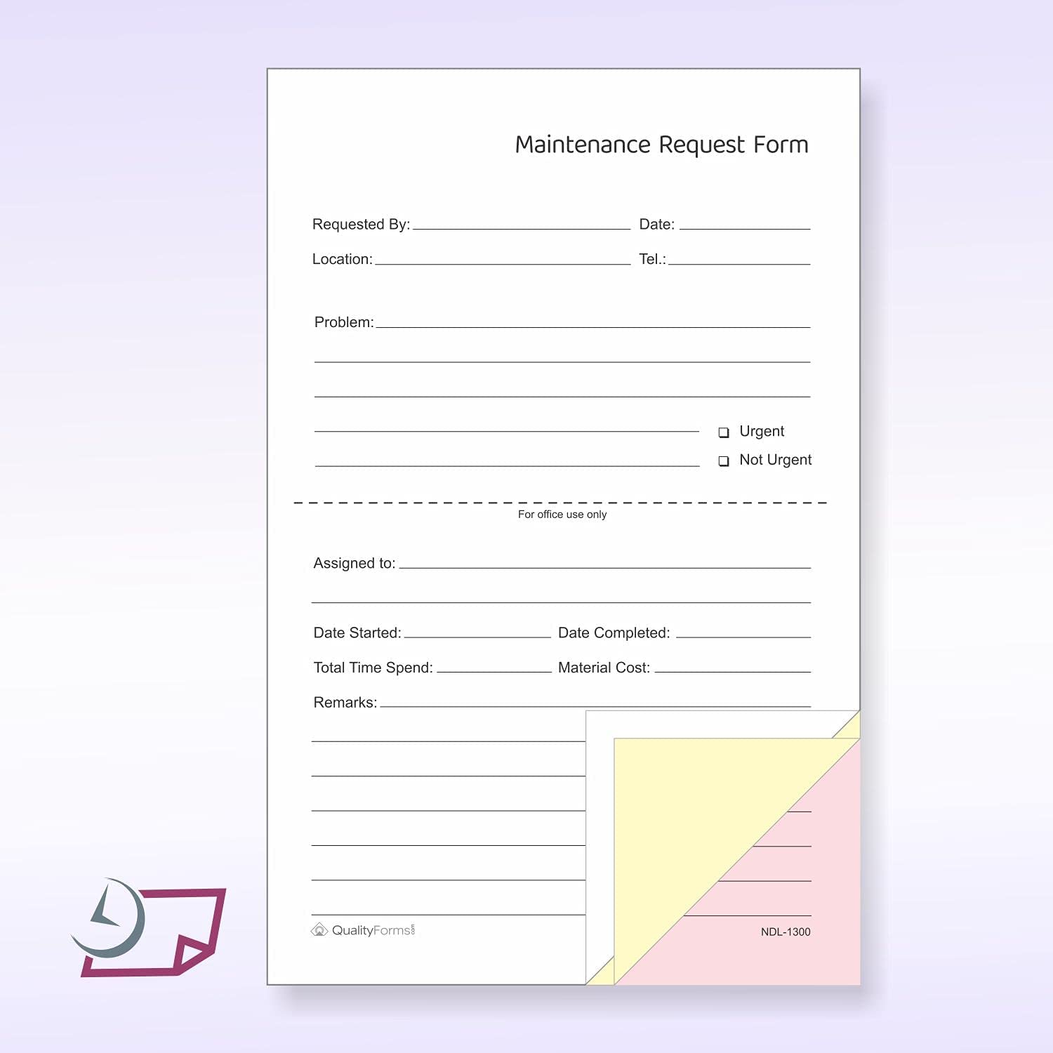 Maintenance & Repair, Request Forms, 5.5" x 8.5"