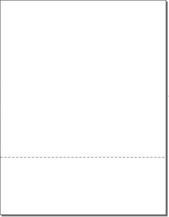 8-1/2 x 11" 24# Perforated Paper, 1 Horz. perf @ 3" from bottom