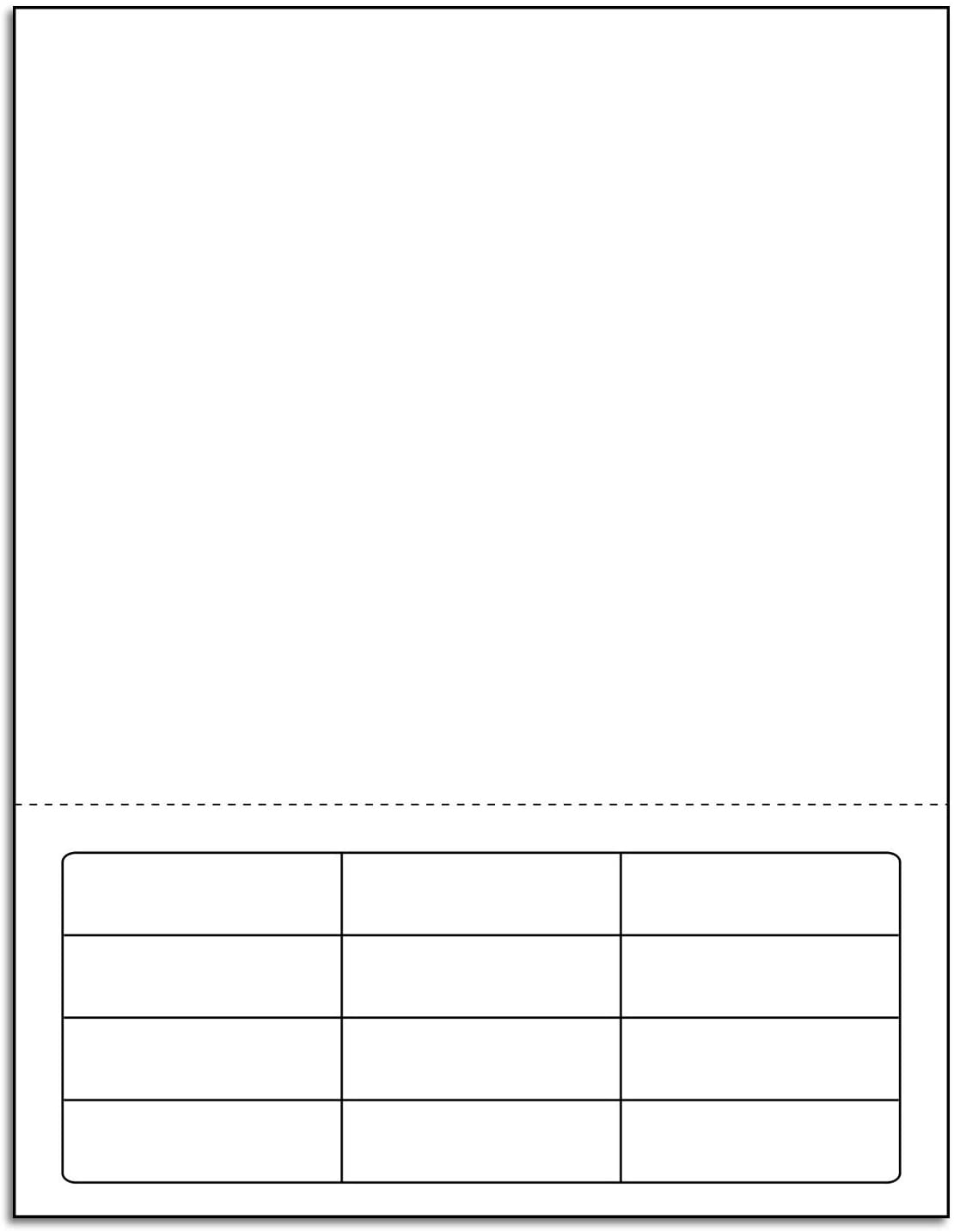 Integrated Label Form, 12 Labels, 2.5 x 3/4"
