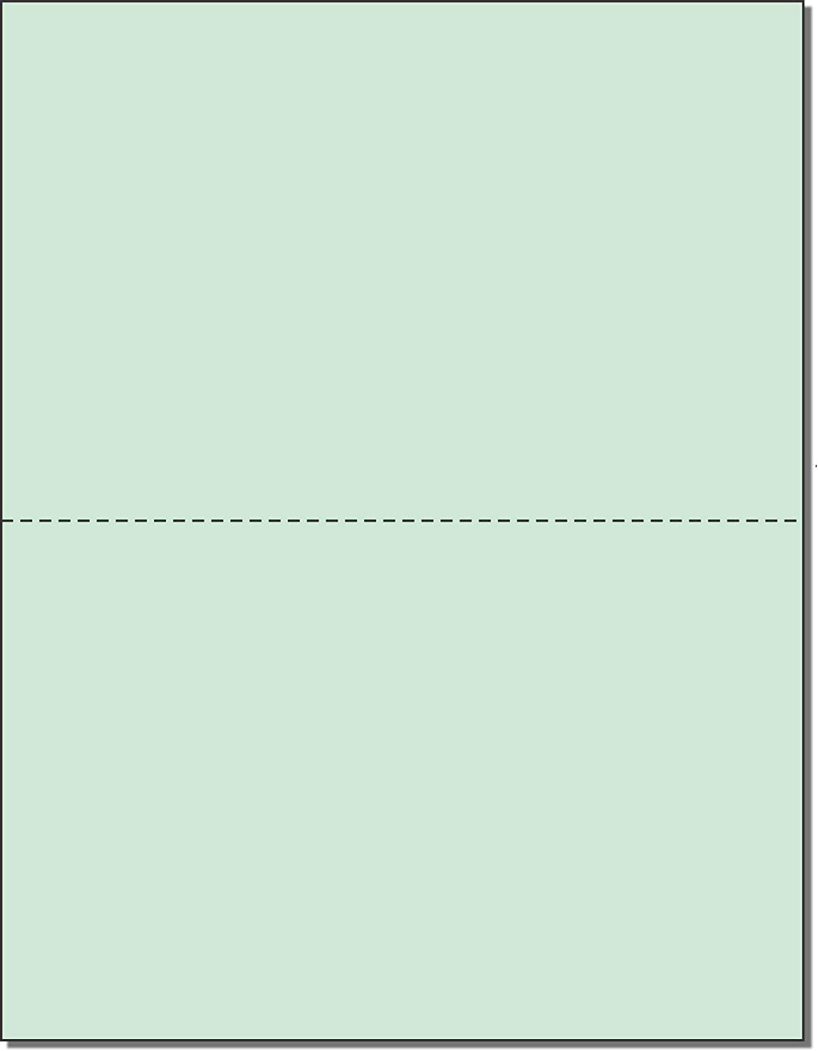8-1/2 x 11" 20#, Green, Perforated Paper, 1 Horizontal perf at 5-1/2"