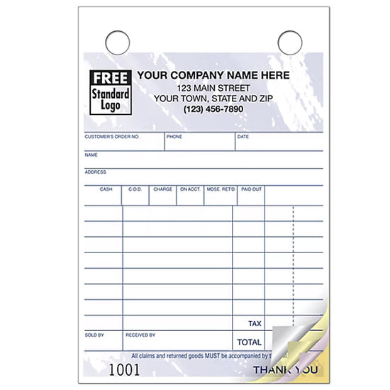 4 x 6'' Multi-Purpose Register Forms, Colors Design, Small Format, Available in 2, 3 & 4 Parts