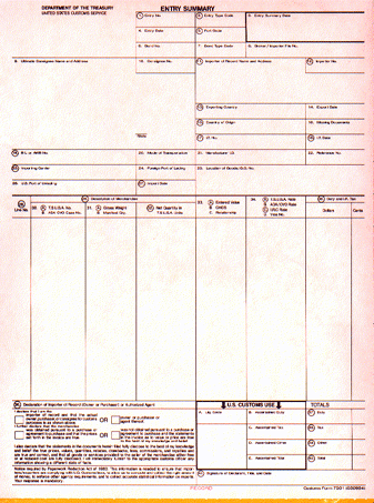 9-1/2 x 11" 6 Part Continuous Entry Summary w/ Permit