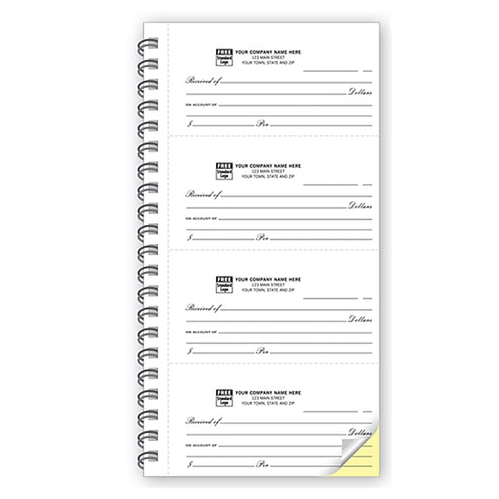 4-To-Page 2 Part Receipt Books