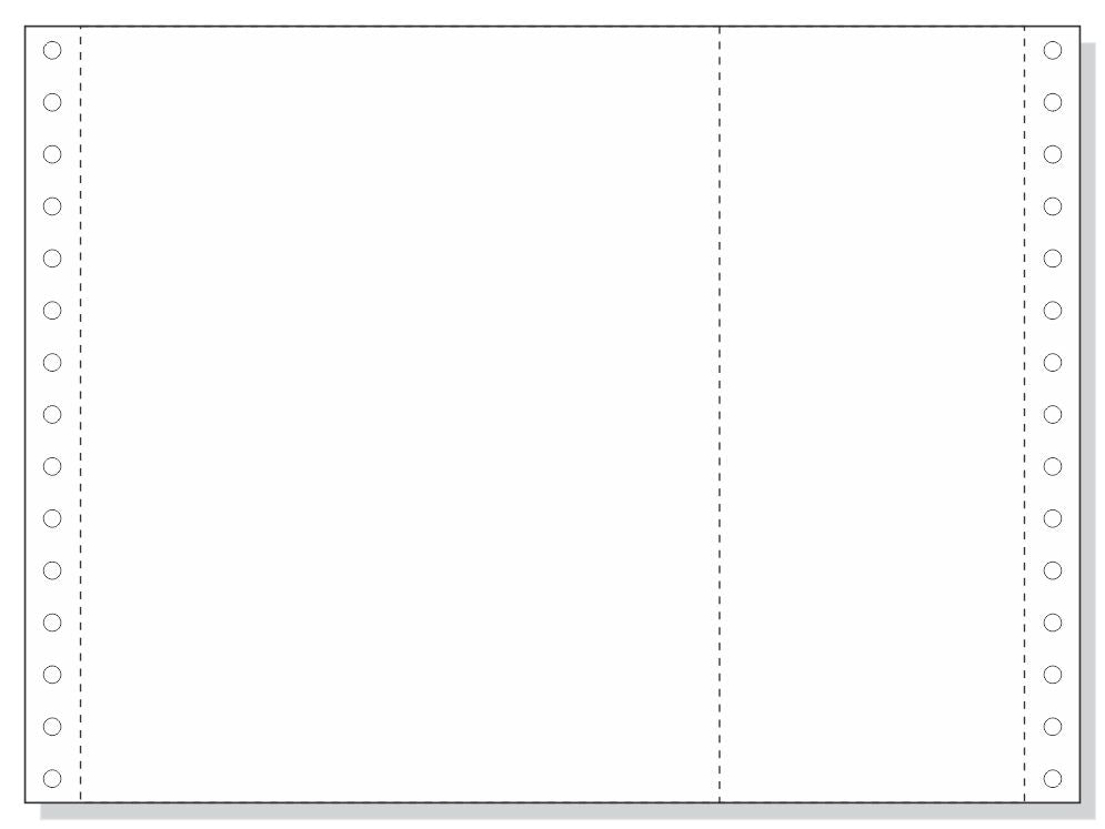 9-1/2 x 7" Continuous Paper, White,1 Part, With Extra Vertical Perforation