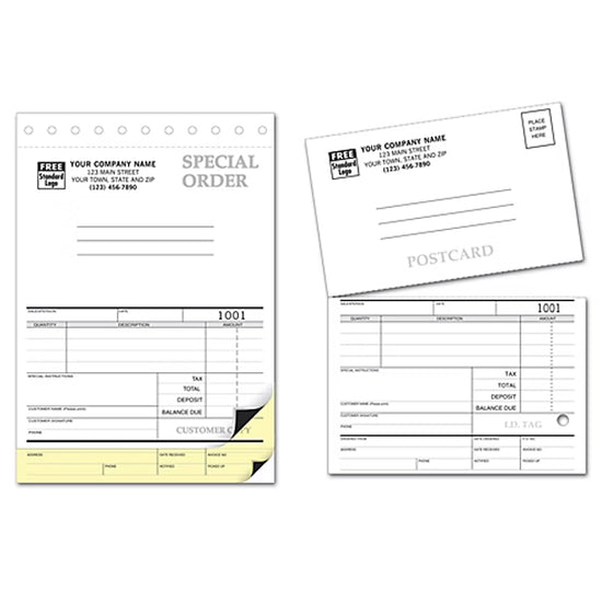 Sales Orders With Postcard And Carbons
