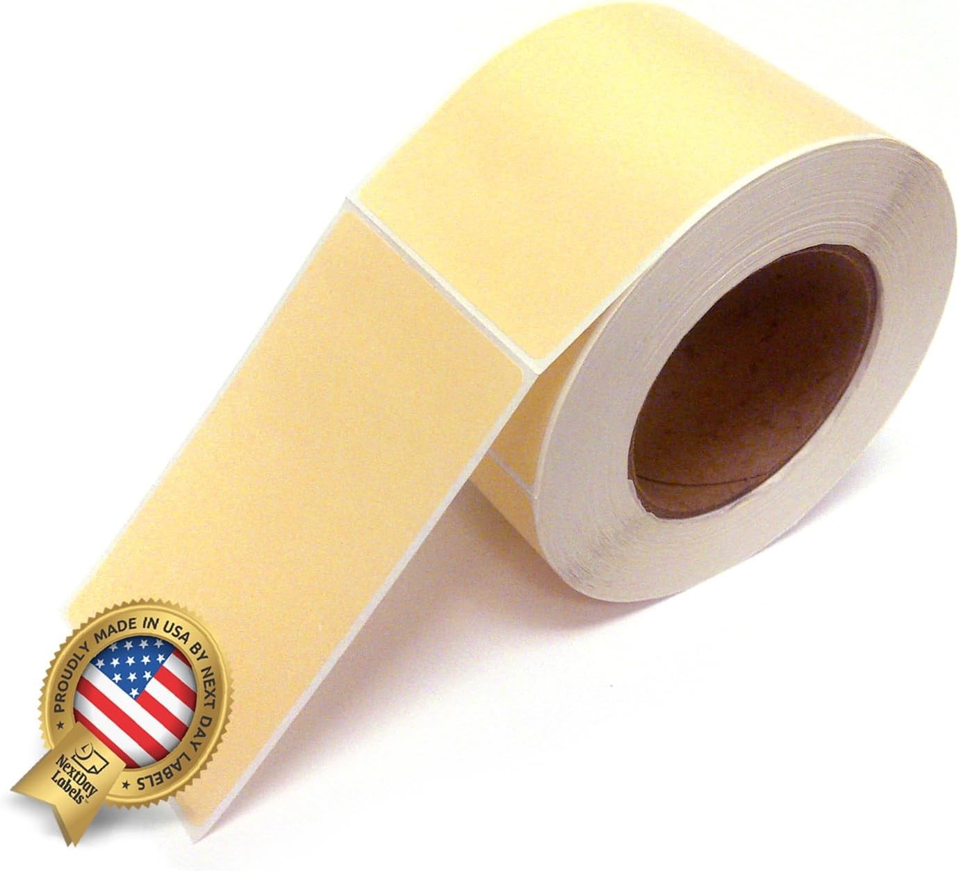 3 x 5" Rectangle Stickers, 500 Permanent Labels, Natural, 3" Core.