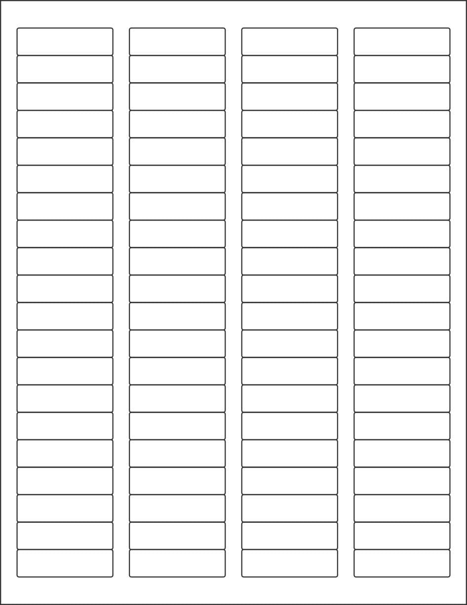 8-1/2" x 11" White Laser Labels, 80 Labels per Sheet, 1-1/2" x 1"