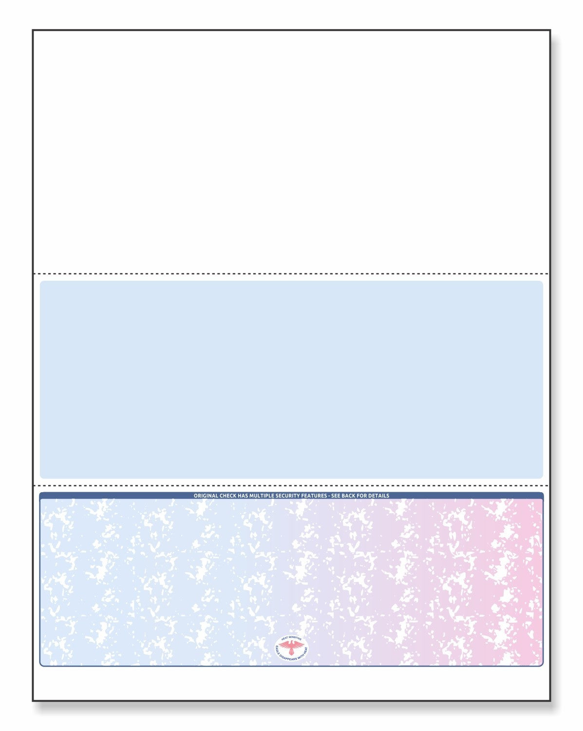 NextSecure Blank Laser Check, Blue/Red Prismatic, Check on Bottom