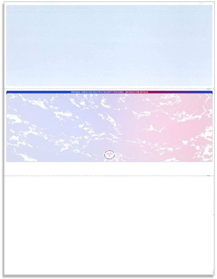 NextSecure Blank Laser Check, Blue/Red Prismatic, Check in Middle