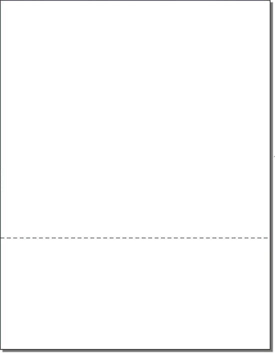 8-1/2 x 11" 24# Perforated Paper, 1 perf @ 3-1/2" from bottom