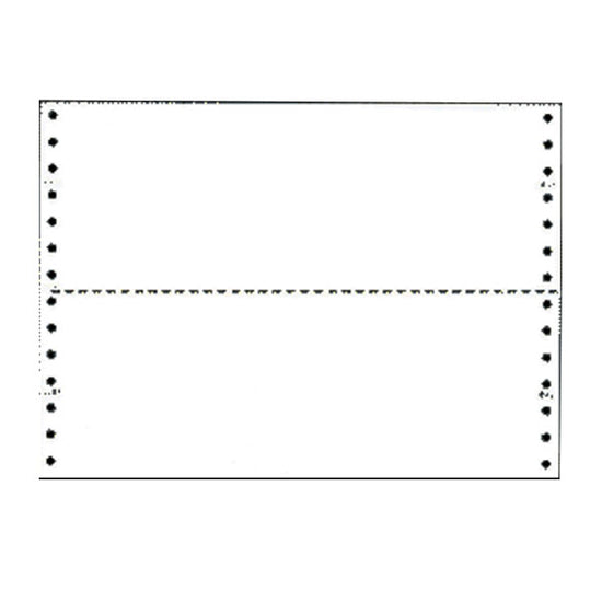 9-1/2 x 3-1/2" Continuous Paper, 20# White, 1 Part, Side Perfs