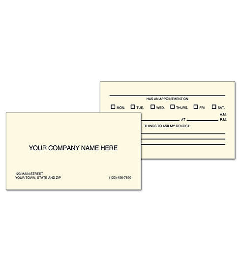 Two Sided Appointment Business Cards, Premium Stock