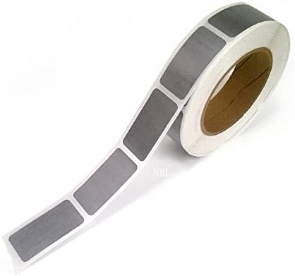 2" x 1" Silver Rectangle Scratch Off Label Stickers