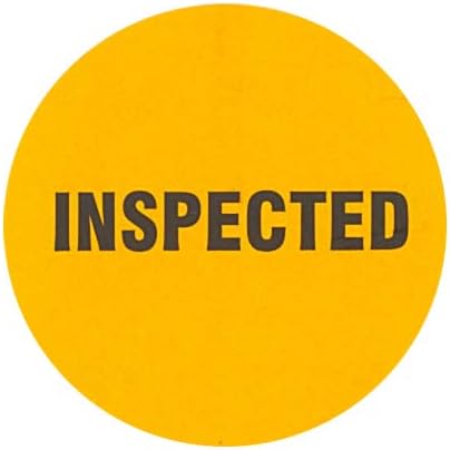 2" Inventory Control/Date 500 Permanent Labels orange “Inspected” Labels 3" Core
