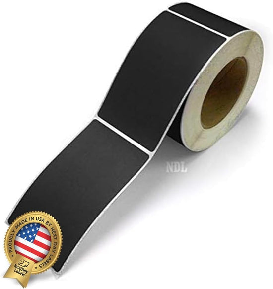 Rectangle Inventory Color Coding Labels - Black - 3 x 5