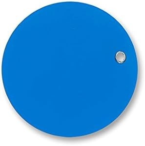3" Strong Vinyl Circle Tags Blue