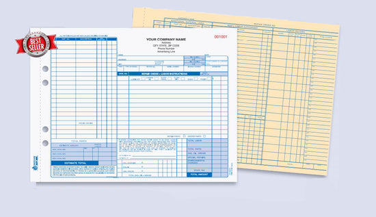Auto Repair Order Form, 11" x 8½"