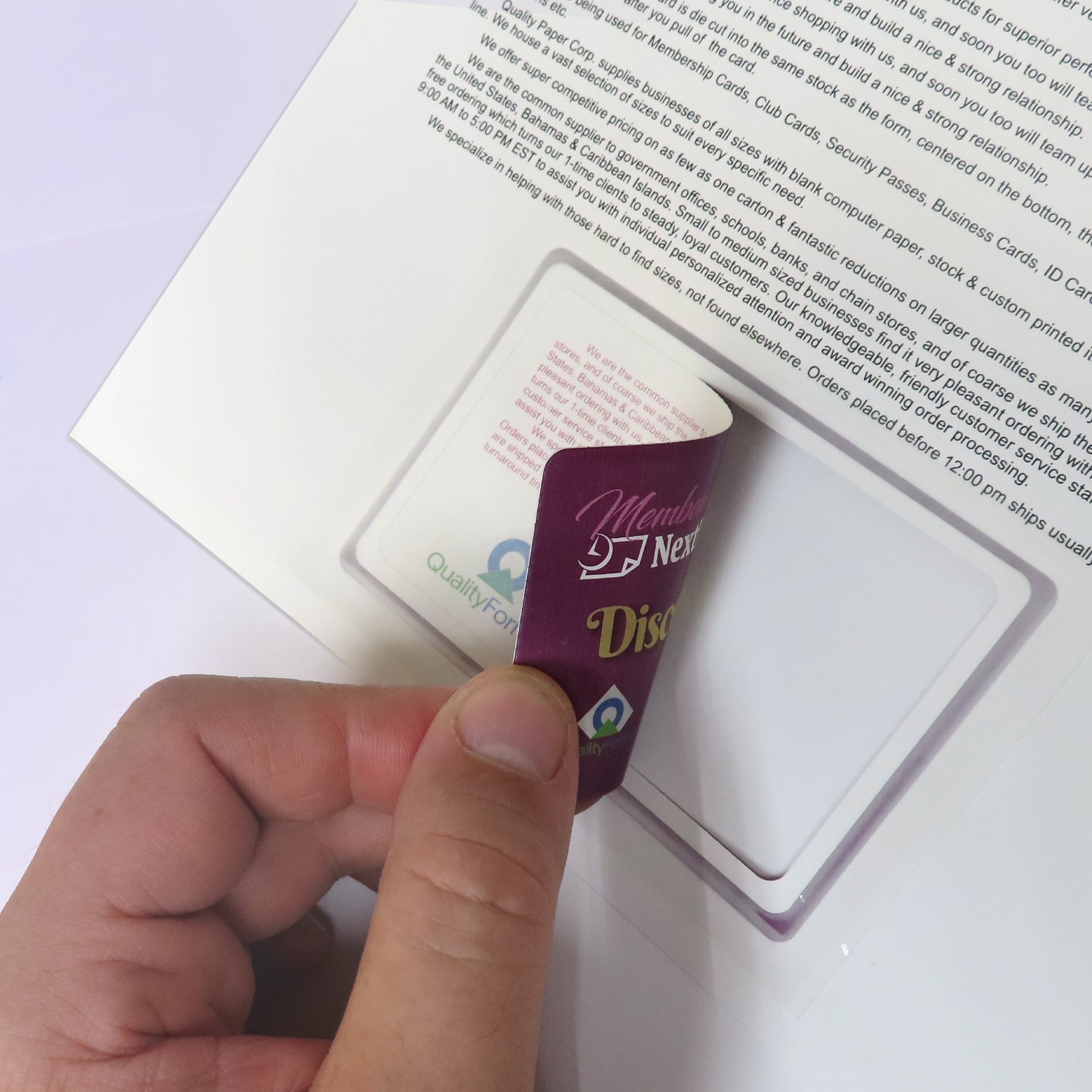 Integrated Card 13 mil polyester Duplex Printable 1 Card on bottom