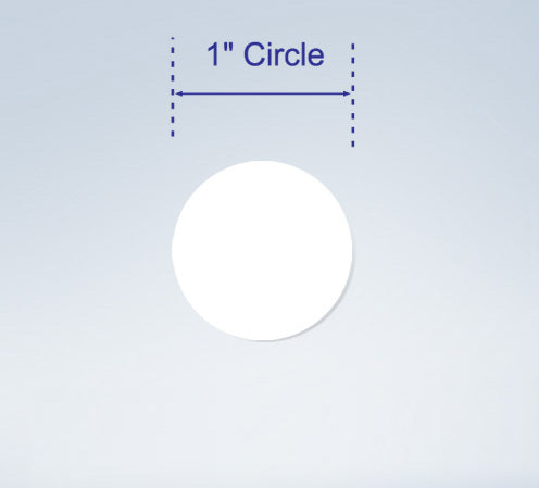 Wafer Tab Seals, 1" Round, White