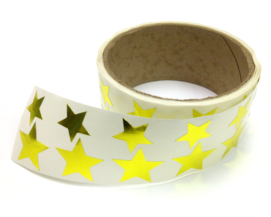 Metallic Foil Star Stickers, Gold