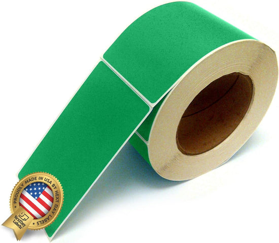 Rectangle Inventory Color Coding Labels - Green - 3 x 5