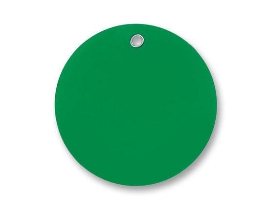 3" Strong Vinyl Circle Tags Green