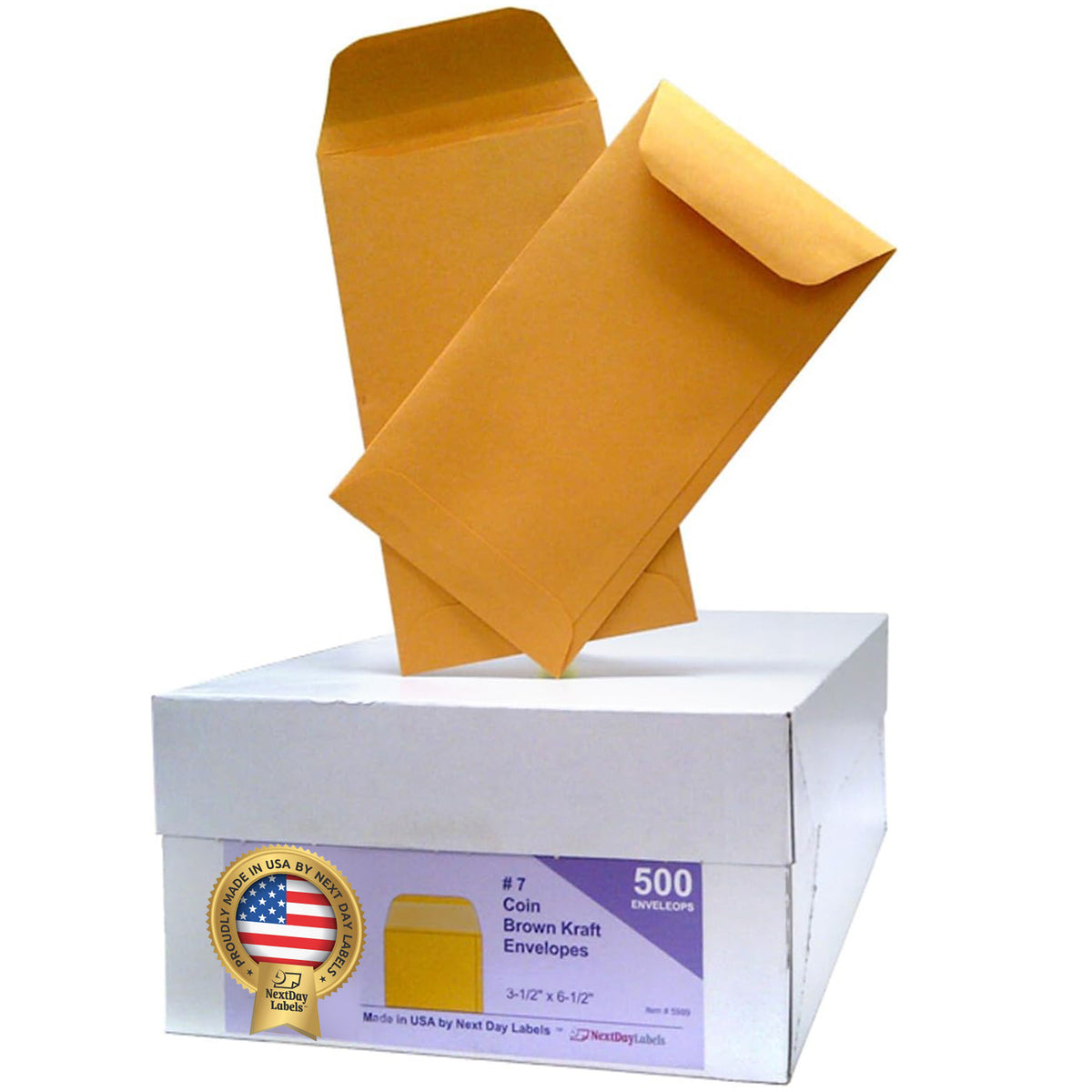 7 Coin Blank Envelope Brown Kraft