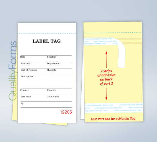 Carbonless Inventory Tag