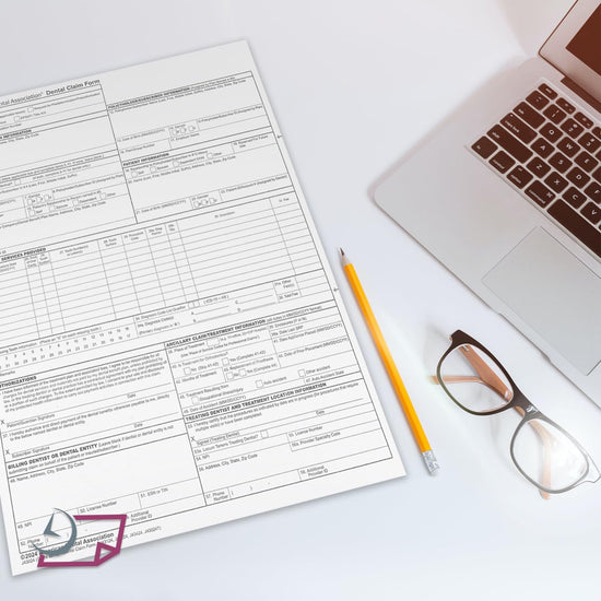 ADA Dental Claim Insurance Claim Forms, 8-1/2" X 11" for Laser or Ink Jet Printers