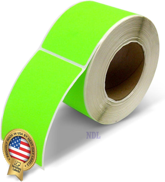 Rectangle Inventory Color Coding Labels - Green - 3 x 5