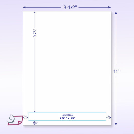 Integrated Lab Label Form 1 Label 7-1/2" x 3/4"