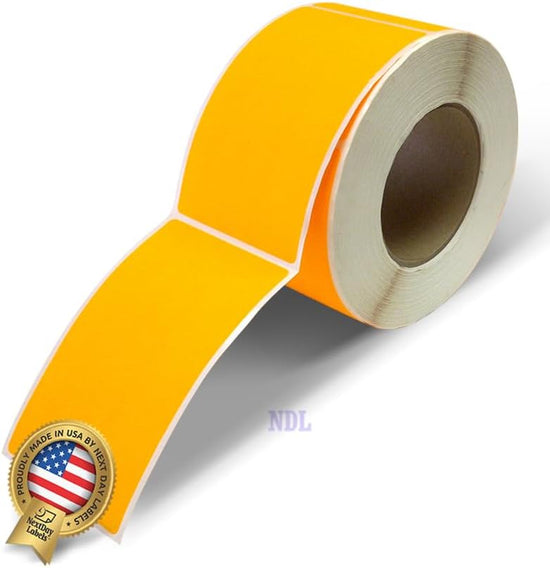 Rectangle Inventory Color Coding Labels - Orange - 3 x 5