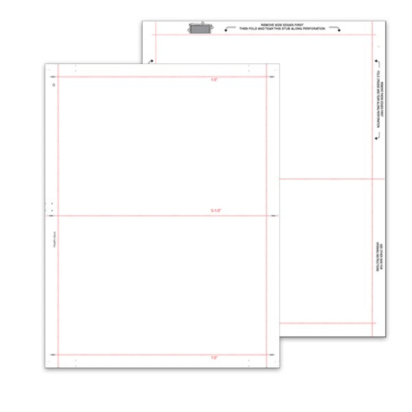 8 1/2″ x 11″ Pressure Seal Form, Multi Purpose Blank Face, V Fold